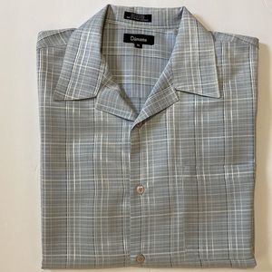 Damante men’s Light blue white XL shirt designer s/s button down front pocket